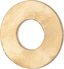 Value Collection - 3/4" Screw, Brass Standard Flat Washer - 0.812" ID x 1-7/8" OD, 0.114" Thick, Plain Finish - Exact Tool & Supply