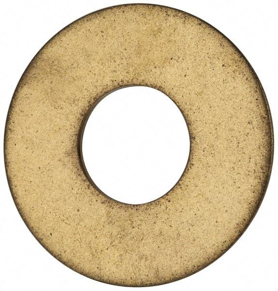 Value Collection - 7/8" Screw, Brass Standard Flat Washer - 0.937" ID x 2-1/4" OD, 0.128" Thick, Plain Finish - Exact Tool & Supply