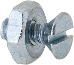 Value Collection - #6-32 UNC, 3/8" OAL Slotted Drive Machine Screw - Flat Head, Grade 2 Steel, Zinc-Plated Finish, Without Washer - Exact Tool & Supply