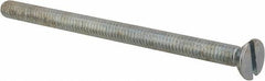 Value Collection - #8-32 UNC, 2-1/2" OAL Slotted Drive Machine Screw - Flat Head, Grade 2 Steel, Zinc-Plated Finish, Without Washer - Exact Tool & Supply