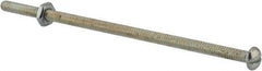 Value Collection - #10-24 UNC, 5" Length Under Head Slotted Drive Machine Screw - Round Head, Grade 2 Steel, Zinc-Plated Finish, Without Washer - Exact Tool & Supply