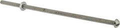 Value Collection - #10-24 UNC, 6" Length Under Head Slotted Drive Machine Screw - Round Head, Grade 2 Steel, Zinc-Plated Finish, Without Washer - Exact Tool & Supply