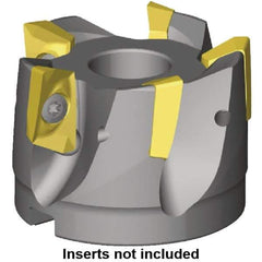 Kennametal - 10 Inserts, 100mm Cut Diam, 32mm Arbor Diam, 14.2mm Max Depth of Cut, Indexable Square-Shoulder Face Mill - 0/90° Lead Angle, 50mm High, ED.T 1404.. Insert Compatibility, Through Coolant, Series Mill 1-14 - Exact Tool & Supply