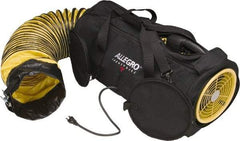 Allegro - 700 CFM, Electrical AC Axial Blower Kit - 8 Inch Inlet/Outlet, 0.25 HP, 115 Max Voltage Rating, 2 Speed - Exact Tool & Supply