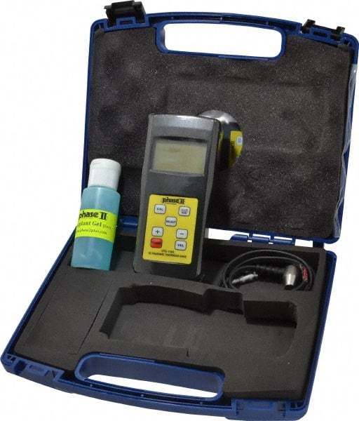 Phase II - 0.1mm to 200mm Measurement, 0.1mm Resolution Electronic Thickness Gage - Accurate up to 0.1mm - Exact Tool & Supply