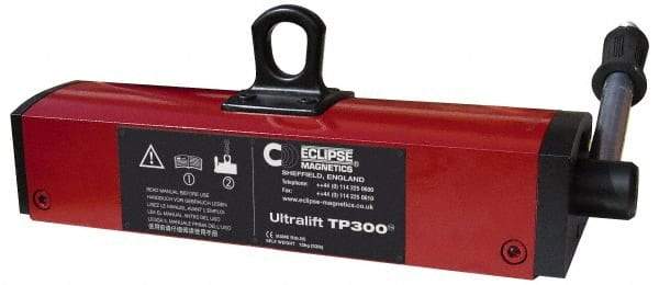 Eclipse - 880 Lb Load Capacity, Magnetic Lifter - 5" High x 14" Wide, 3 Poles, For Use with Flats - Exact Tool & Supply