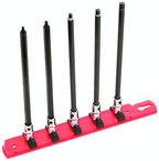 5 Piece - 2.5mm - 6.0mm - 1/4" Drive - 6" OAL - Hex Bit Socket Set - Exact Tool & Supply