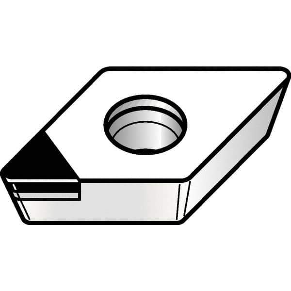 Kennametal - DPGW21.50.5 F Grade KD1400 Polycrystalline Diamond (PCD) Turning Insert - 55° Diamond, 1/4" Inscr Circle, 3/32" Thick, 0.0079" Corner Radius - Exact Tool & Supply