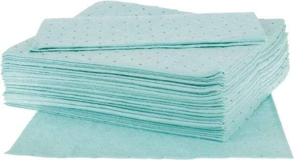 PRO-SAFE - 30 Gal Capacity per Package, Universal Pad - 19" Long x 17" Wide, Green, Polypropylene - Exact Tool & Supply