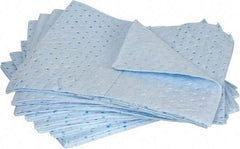 PRO-SAFE - 30 Gal Capacity per Package, Oil Only Pad - 17" Long x 15" Wide, Blue, Polypropylene - Exact Tool & Supply