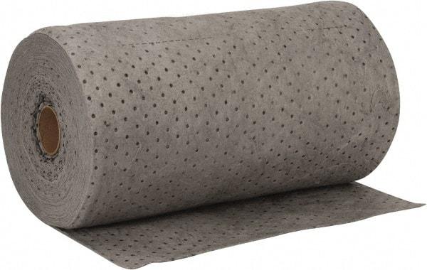 PRO-SAFE - 48 Gal Capacity per Package, Universal Roll - 150' Long x 24" Wide, Gray, Polypropylene - Exact Tool & Supply