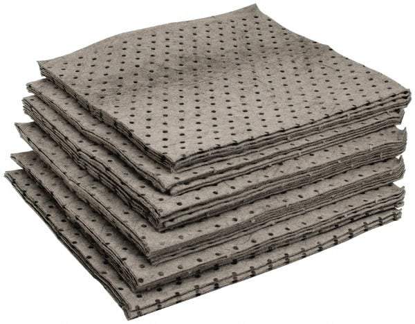 PRO-SAFE - 33 Gal Capacity per Package, Universal Pad - 17" Long x 15" Wide, Gray, Polypropylene - Exact Tool & Supply