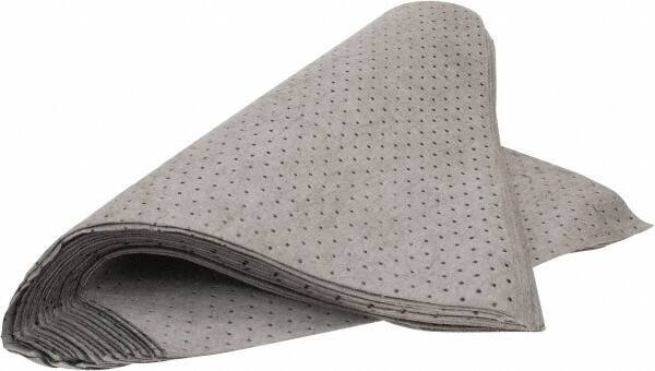 PRO-SAFE - 57 Gal Capacity per Package, Universal Pad - 38" Long x 34" Wide, Gray, Polypropylene - Exact Tool & Supply