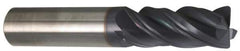 Accupro - 1/2", 5/8" LOC, 1/2" Shank Diam, 3" OAL, 4 Flute, Solid Carbide Square End Mill - Single End, AlTiN Finish, Spiral Flute, 37° Helix, Centercutting, Right Hand Cut, Right Hand Flute - Exact Tool & Supply