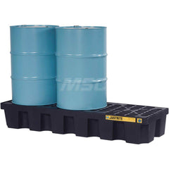 Justrite - Spill Pallets, Platforms, Sumps & Basins; Type: EcoPolyBlend? Spill Control Pallets ; Number of Drums: 3 ; Sump Capacity (Gal.): 75.00 ; Load Capacity (Lb.): 3700.000 ; Material: Polyethylene ; Height (Inch): 11.60 - Exact Tool & Supply