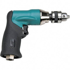 Dynabrade - 1/4" Keyed Chuck - Pistol Grip Handle, 3,600 RPM, 0.4 hp, 90 psi - Exact Tool & Supply
