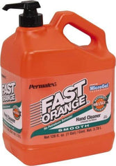 Permatex - 1 Gal Pump Bottle Liquid Hand Cleaner - Orange (Color), Citrus Scent - Exact Tool & Supply