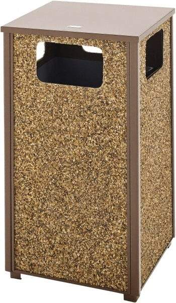Rubbermaid - 24 Gal Brown Trash Can - Steel, 32" High x 18" Wide - Exact Tool & Supply