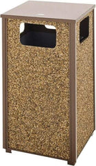 Rubbermaid - 24 Gal Brown Trash Can - Steel, 32" High x 18" Wide - Exact Tool & Supply