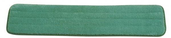 Rubbermaid - 24-1/2" Long x 5-1/2" Wide Microfiber Dust Mop Pad - Hook & Loop, Green - Exact Tool & Supply