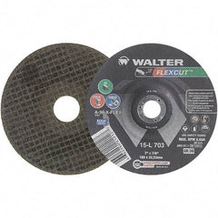 WALTER Surface Technologies - 7" Diam x 7/8" Hole, 36 Grit Surface Grinding Wheel - Aluminum Oxide, Very Coarse Grade, 8,600 Max RPM - Exact Tool & Supply