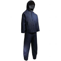 OnGuard - Size L Blue Rain Three Piece Suit - Exact Tool & Supply