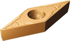 Sandvik Coromant - VBMT331 MM Grade 1125 Carbide Turning Insert - TiCN/Al2O3/TiN Finish, 35° Parallelogram, 3/8" Inscr Circle, 3/16" Thick, 1/64" Corner Radius - Exact Tool & Supply