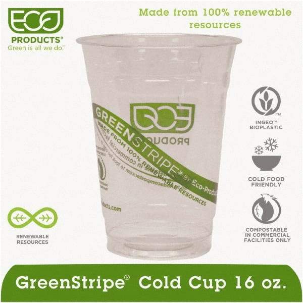 ECO PRODUCTS - Renewable & Compostable Cold Cups - 16 oz - Clear - Exact Tool & Supply