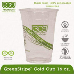 ECO PRODUCTS - Renewable & Compostable Cold Cups - 16 oz - Clear - Exact Tool & Supply
