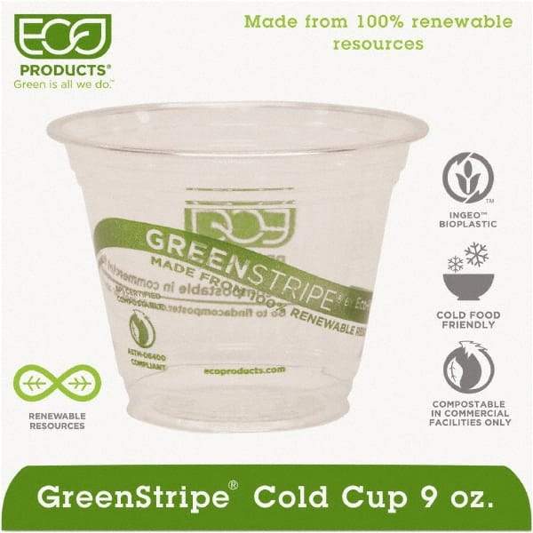 ECO PRODUCTS - Renewable & Compostable Cold Cups - 9 oz - Clear - Exact Tool & Supply