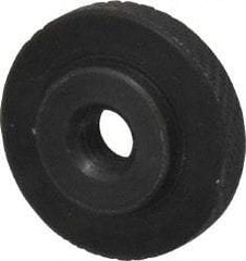 Gibraltar - #10-32 UNF Thread, Black Oxide Finish, Steel Round Knurled Check Nut - 3/16" Overall Height, 3/4" Head Diam, 7/16" Base Diam - Exact Tool & Supply