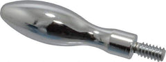 Gibraltar - 10-24 Threaded Stem, Fixed Handwheel & Machine Handle - Carbon Steel Bulb Shape Handle, 3/8" Long Carbon Steel Stem, 1-11/16" Handle Length, 2-1/16" OAL - Exact Tool & Supply