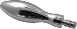 Gibraltar - 3/8-16 Threaded Stem, Fixed Handwheel & Machine Handle - Carbon Steel Bulb Shape Handle, 11/16" Long Carbon Steel Stem, 3-3/16" Handle Length, 3-7/8" OAL - Exact Tool & Supply