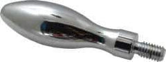 Gibraltar - 3/8-16 Threaded Stem, Fixed Handwheel & Machine Handle - Carbon Steel Bulb Shape Handle, 11/16" Long Carbon Steel Stem, 3-3/16" Handle Length, 3-7/8" OAL - Exact Tool & Supply