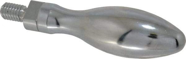 Gibraltar - 3/8-16 Threaded Stem, Revolving Handwheel & Machine Handle - Carbon Steel Bulb Shape Handle, 11/16" Long Carbon Steel Stem, 3-3/8" Handle Length, 4-1/16" OAL - Exact Tool & Supply