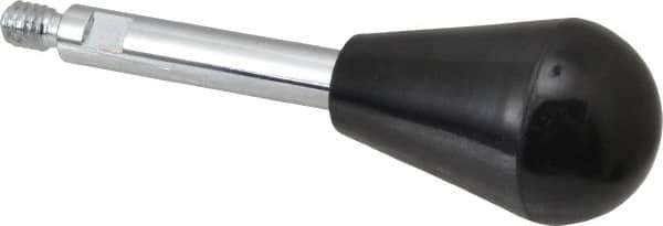 Gibraltar - 1/4-20 Stem, 1" Knob Diam, 0.31" Shaft Diam, Gear Lever Arm with Oval Knob - 3/8" Thread Length, 3.2" Handle Length, Steel Shaft, Phenolic Knob - Exact Tool & Supply