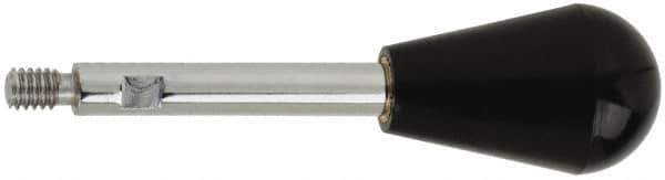 Gibraltar - 1/4-20 Stem, 1" Knob Diam, 0.31" Shaft Diam, Gear Lever Arm with Oval Knob - 3/8" Thread Length, 3.4" Handle Length, Steel Shaft, Phenolic Knob - Exact Tool & Supply