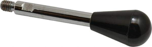 Gibraltar - 5/16-18 Stem, 1" Knob Diam, 0.39" Shaft Diam, Gear Lever Arm with Oval Knob - 7/16" Thread Length, 3.8" Handle Length, Steel Shaft, Phenolic Knob - Exact Tool & Supply