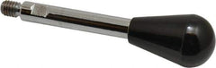 Gibraltar - 5/16-18 Stem, 1" Knob Diam, 0.39" Shaft Diam, Gear Lever Arm with Oval Knob - 7/16" Thread Length, 3.8" Handle Length, Steel Shaft, Phenolic Knob - Exact Tool & Supply