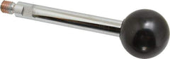 Gibraltar - 3/8-16 Stem, 1-3/8" Knob Diam, 0.47" Shaft Diam, Gear Lever Arm with Ball Knob - 1/2" Thread Length, 4.3" Handle Length, Steel Shaft, Phenolic Knob - Exact Tool & Supply