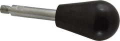 Gibraltar - 3/8-16 Stem, 1-5/8" Knob Diam, 0.47" Shaft Diam, Gear Lever Arm with Oval Knob - 1/2" Thread Length, 4-1/2" Handle Length, Steel Shaft, Phenolic Knob - Exact Tool & Supply