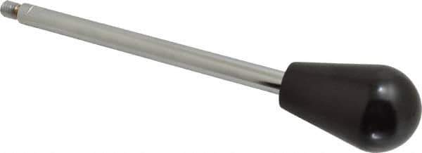 Gibraltar - 3/8-16 Stem, 1-5/8" Knob Diam, 0.47" Shaft Diam, Gear Lever Arm with Oval Knob - 1/2" Thread Length, 8-1/2" Handle Length, Steel Shaft, Phenolic Knob - Exact Tool & Supply