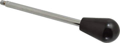 Gibraltar - 3/8-16 Stem, 1-5/8" Knob Diam, 0.47" Shaft Diam, Gear Lever Arm with Oval Knob - 1/2" Thread Length, 8-1/2" Handle Length, Steel Shaft, Phenolic Knob - Exact Tool & Supply