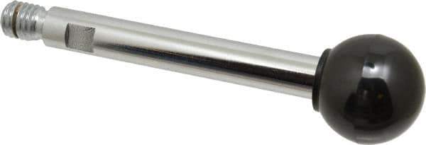 Gibraltar - 1/2-13 Stem, 1-3/8" Knob Diam, 9/16" Shaft Diam, Gear Lever Arm with Ball Knob - 5/8" Thread Length, 5" Handle Length, Steel Shaft, Phenolic Knob - Exact Tool & Supply