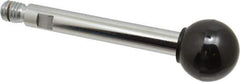 Gibraltar - 1/2-13 Stem, 1-3/8" Knob Diam, 9/16" Shaft Diam, Gear Lever Arm with Ball Knob - 5/8" Thread Length, 5" Handle Length, Steel Shaft, Phenolic Knob - Exact Tool & Supply