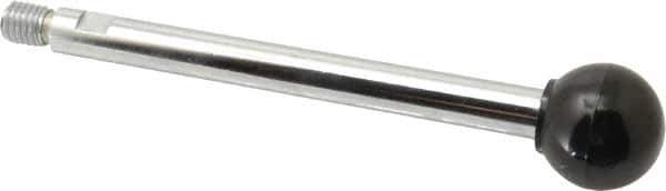 Gibraltar - 1/2-13 Stem, 1-3/8" Knob Diam, 0.55" Shaft Diam, Gear Lever Arm with Ball Knob - 5/8" Thread Length, 7" Handle Length, Steel Shaft, Phenolic Knob - Exact Tool & Supply