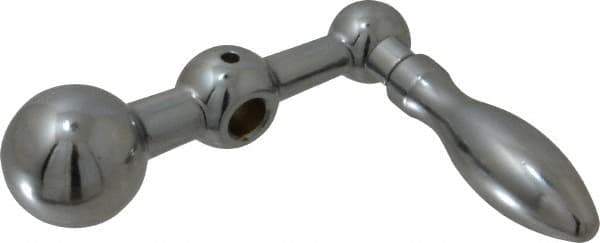 Gibraltar - 9/16" Hub Diam x 9/16" Hub Height Revolving Crank Handle - 5/16" Reamed Bore, 1" Knob Diam, 2-3/4" High, 2-1/2" Center to Center, Steel - Exact Tool & Supply