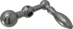 Gibraltar - 9/16" Hub Diam x 9/16" Hub Height Revolving Crank Handle - 5/16" Reamed Bore, 1" Knob Diam, 2-3/4" High, 2-1/2" Center to Center, Steel - Exact Tool & Supply