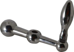 Gibraltar - 7/8" Hub Diam x 7/8" Hub Height Revolving Crank Handle - 1/2" Reamed Bore, 1-1/2" Knob Diam, 4-3/16" High, 5" Center to Center, Steel - Exact Tool & Supply