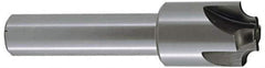Keo - 5/16" Radius, 1-1/8" Mill Diam, 4 Flute High Speed Steel Corner Rounding End Mill - Single End, TiN Finish, 3/8" Tip Diam, 3-1/2" OAL, 7/8" Shank Diam - Exact Tool & Supply